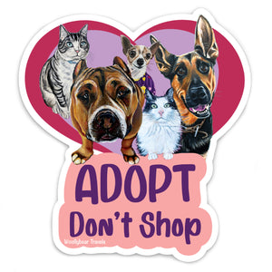 Adopt Don't Shop Sticker