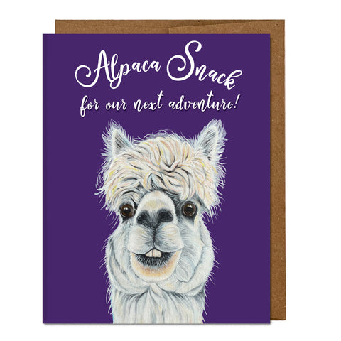Alpaca Snack Greeting Card - Friendship