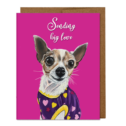 Chihuahua Greeting Gard – Big Love - Friendship