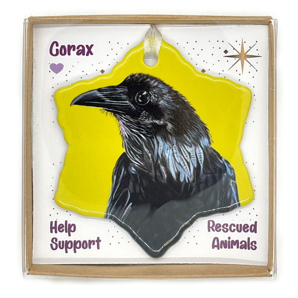 Raven Porcelain Holiday Ornament – Corax