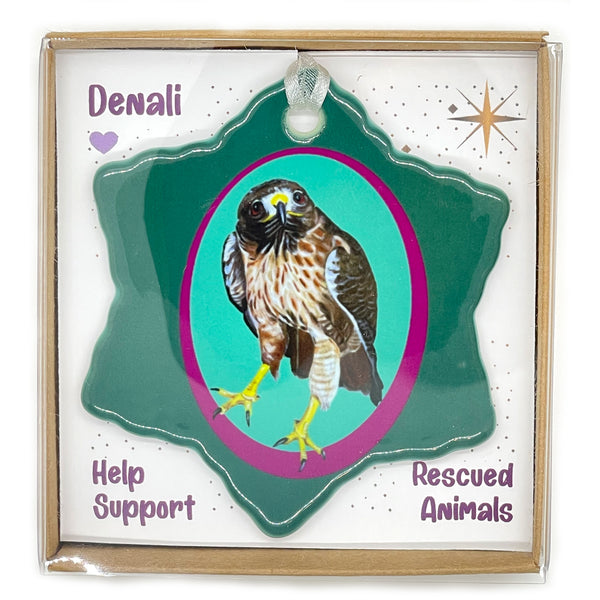 Red-Tailed Hawk Porcelain Holiday Ornament – Denali