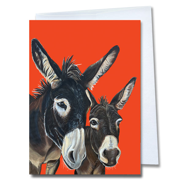 Donkey Greeting Card Set of 4 - Best Friends