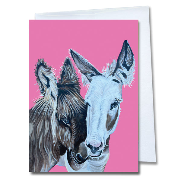 Donkey Greeting Card Set of 4 - Best Friends