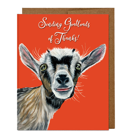 Goat Greeting Card – Goatloads of Thanks