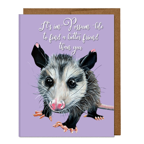 Opossum Greeting Card – Friendship