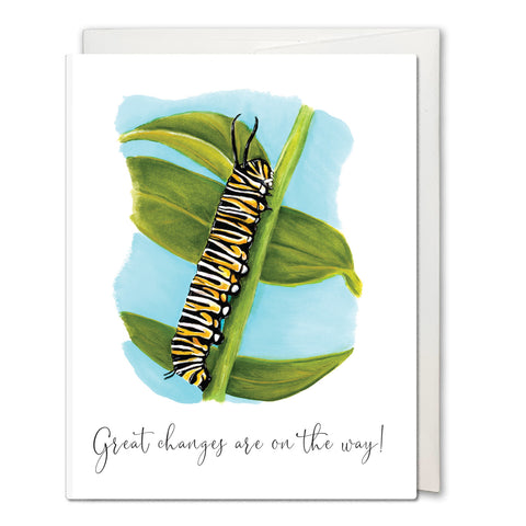 Monarch Caterpillar Greeting Card - Encouragement