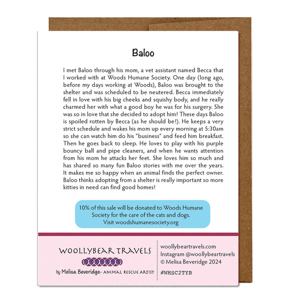 Pawsibly Thank You Greeting Card Boxed set of 8 – Baloo