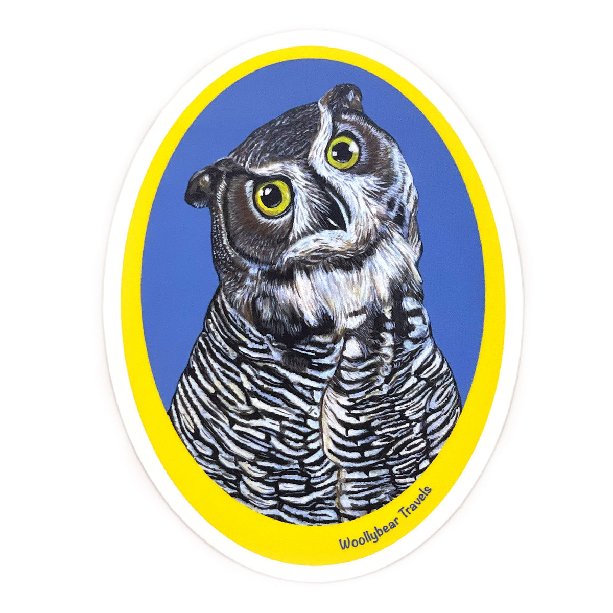 Owl Sticker – Ranger – Woollybear Travels