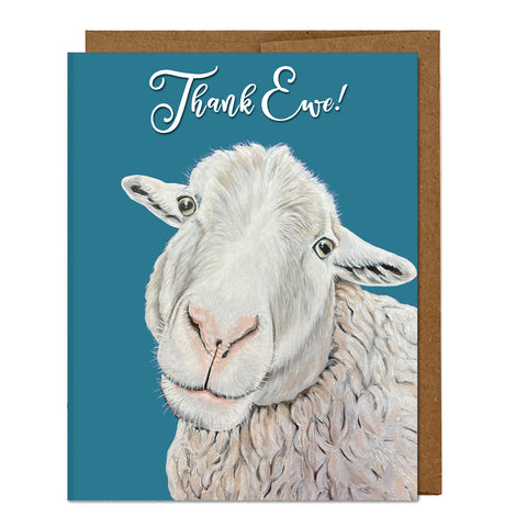 Sheep Greeting Card – Thank Ewe