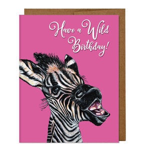 Zebra Greeting Card – Wild Birthday