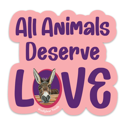 All Animals Deserve Love Sticker