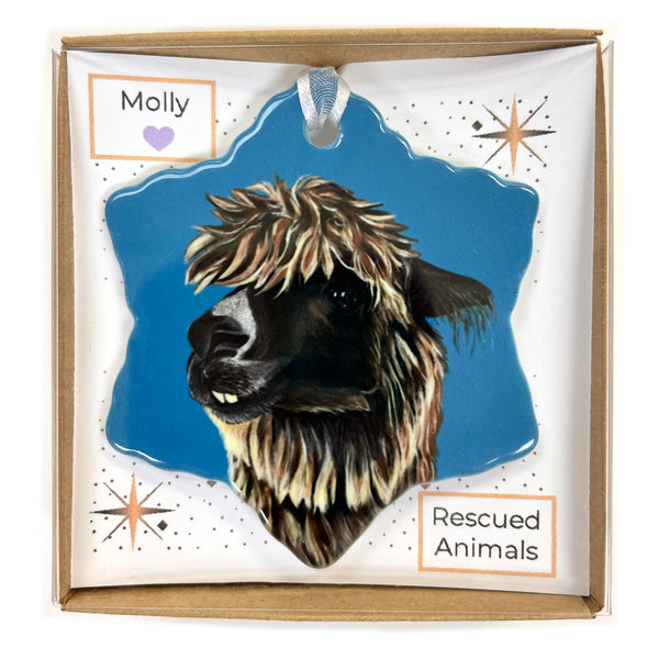 Alpaca Porcelain Holiday Ornament – Molly Mayhem