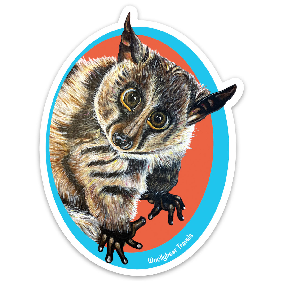 Bushbaby Sticker- Gizmo – Woollybear Travels