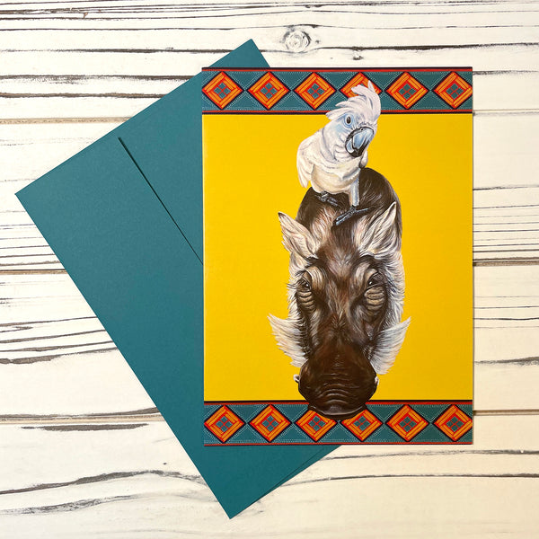 African Animal Greeting Card - Coconut and Marlin