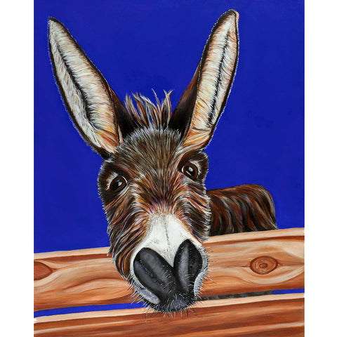 Acrylic on Canvas Painting of a donkey named JImbob. A percentage of the profits from this sale goes directly to The Isle of Wight Donkey Sanctuary. I create gifts that give back because all animals deserve love!