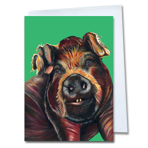Pig Greeting Card - Bella