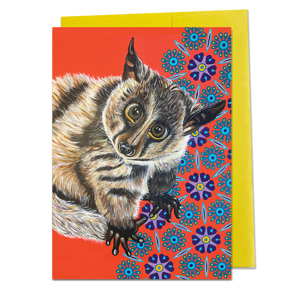 African Animal Greeting Card - Gizmo the Bushbaby