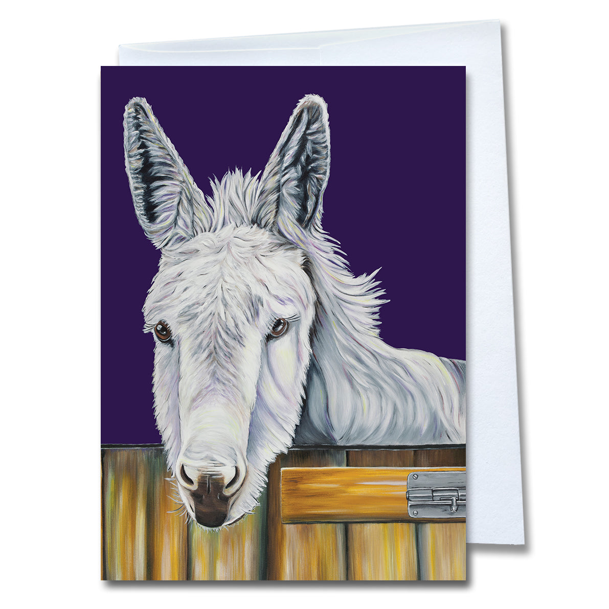 Donkey Greeting Card – Snowy