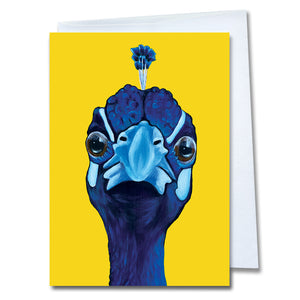 Peacock Greeting Card - Zion