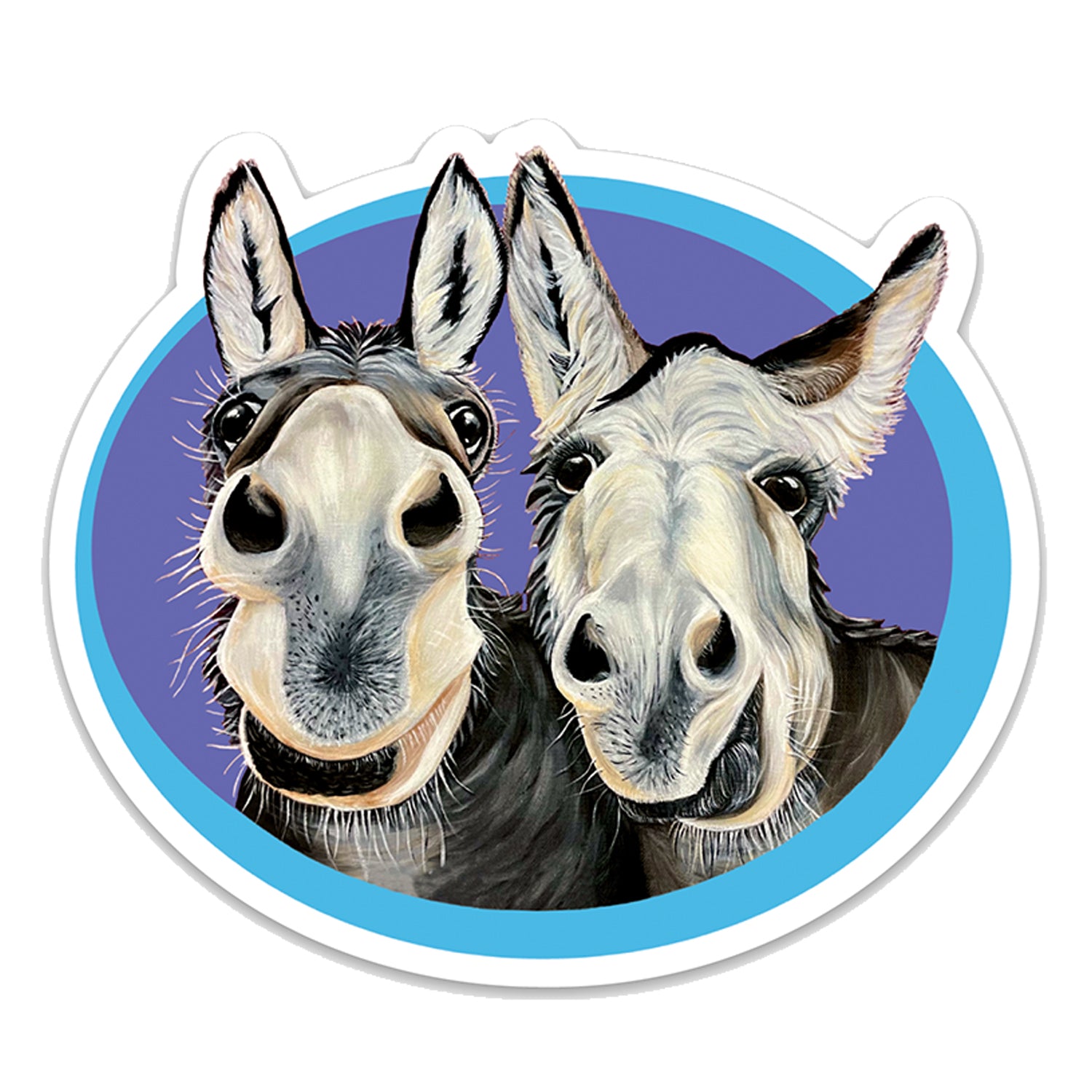 Donkey Friends Sticker - Henry and Gracie
