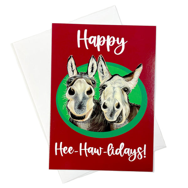 Set of 8 Donkey Holiday Cards