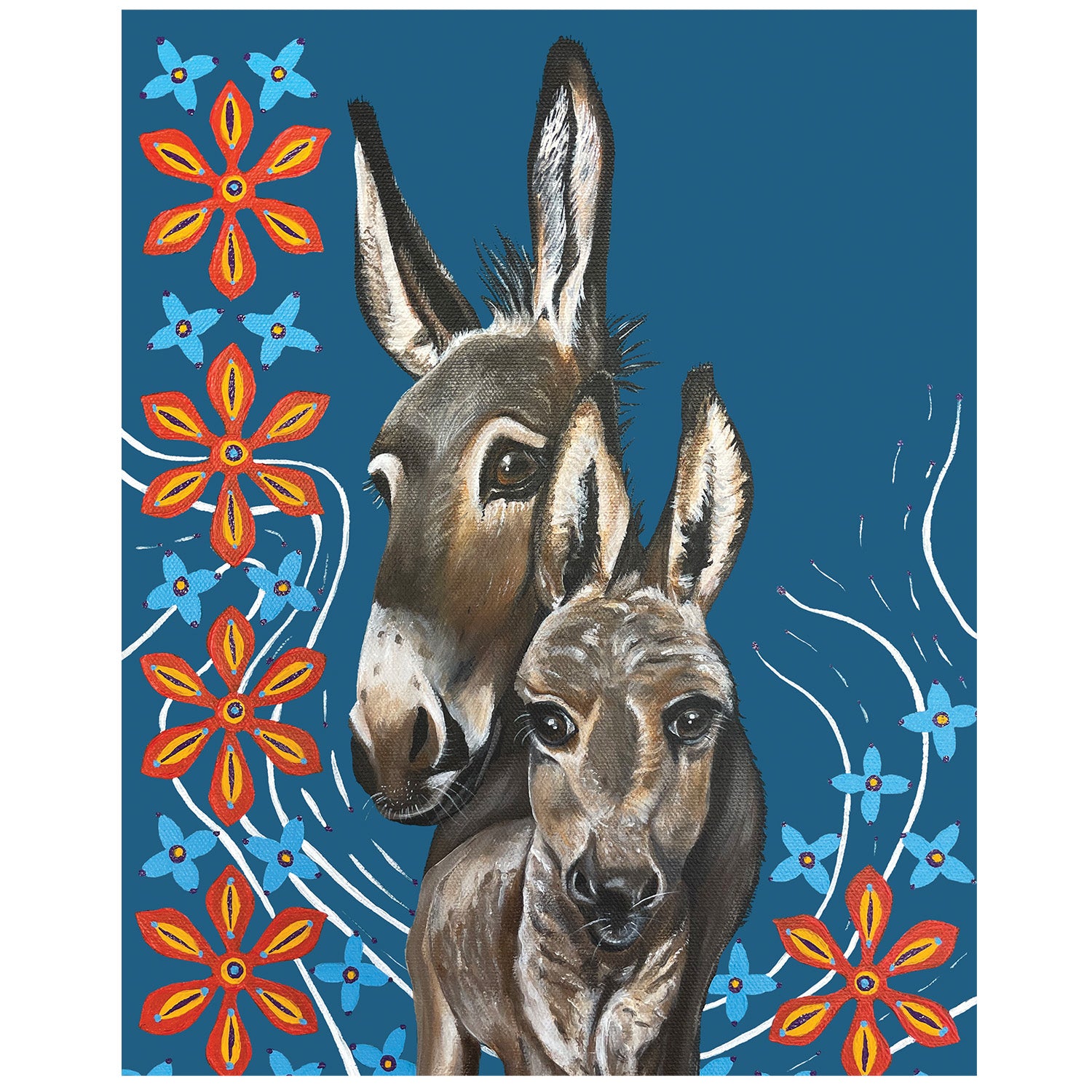 Donkey Mama and Baby Fine Art Print - Hope and May