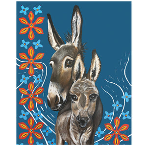 Donkey Mama and Baby Fine Art Print - Hope and May