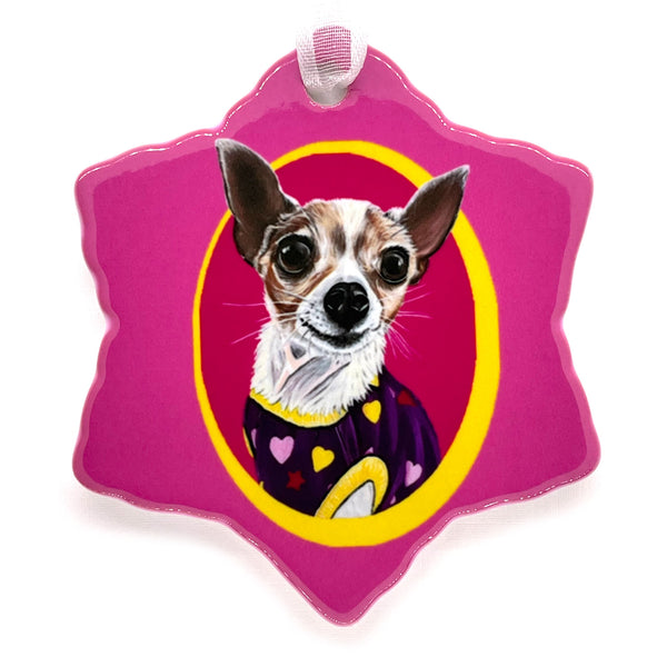 Chihuahua Porcelain Holiday Ornament – Marge