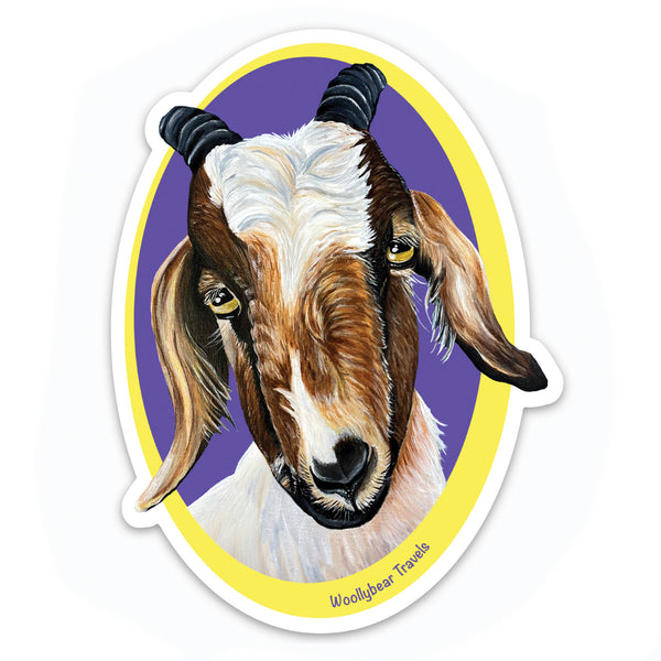 Nubian Goat Car Decal, Farm Decal, Goat Sticker, Funny Decal - Canada