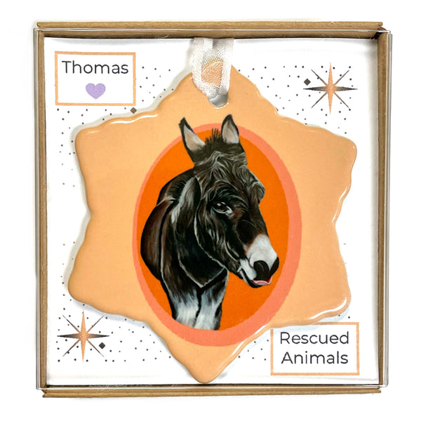 Donkey Porcelain Holiday Ornament – Thomas