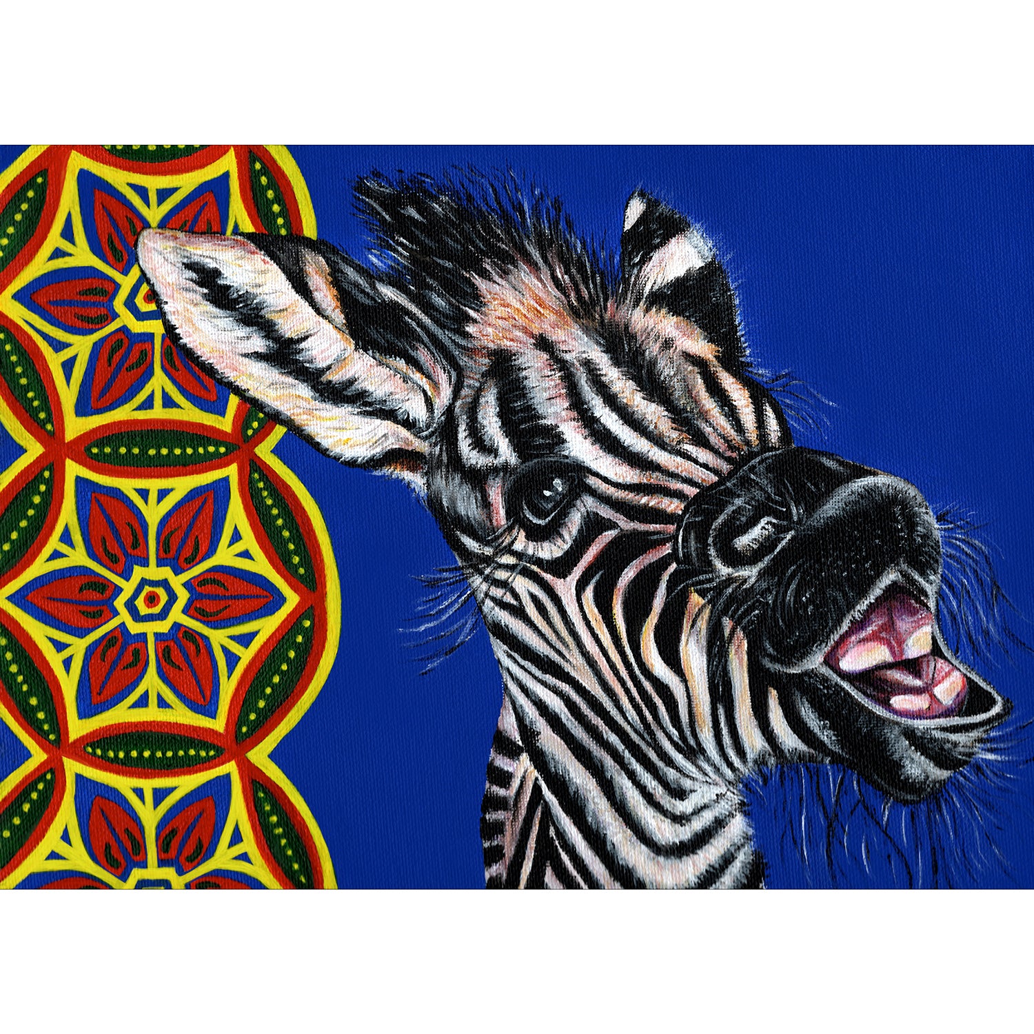 Zebra Painting - Original Artwork - Zimmi – Woollybear Travels