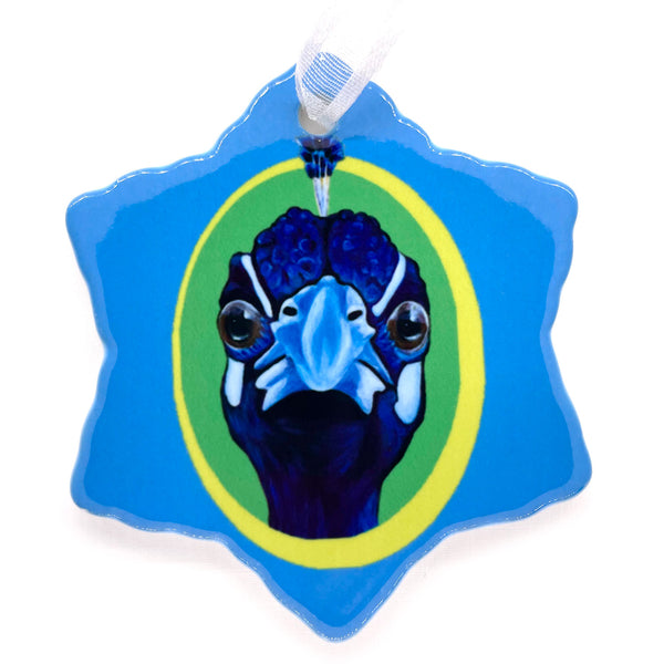 Peacock Holiday Ornament – Zion