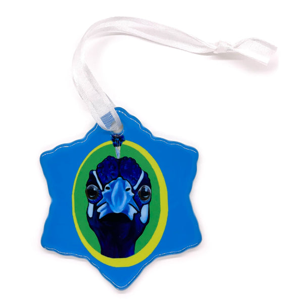 Peacock Holiday Ornament – Zion
