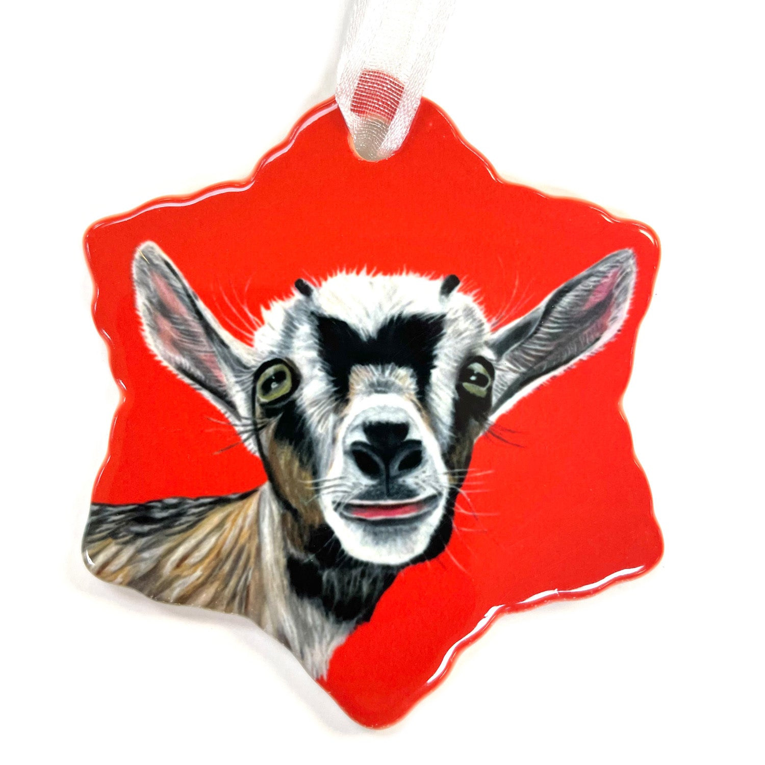 Goat Porcelain Holiday Ornament – Ingrid